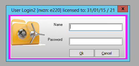 test login form