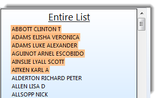 list