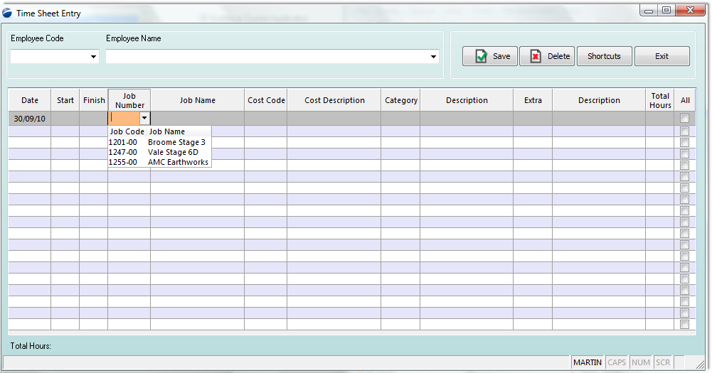 time sheet