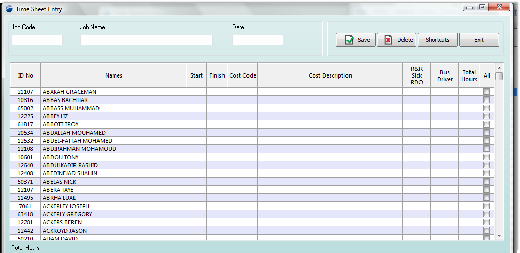 timesheet daily