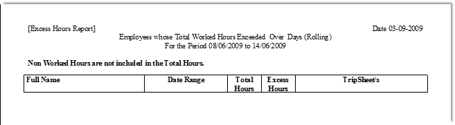 excess hours rolling