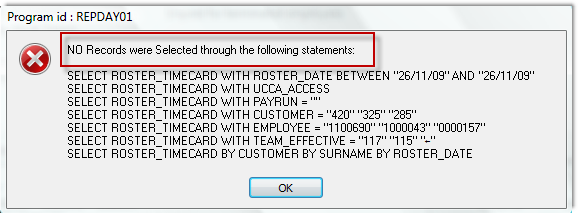 report error