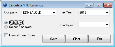 regenerate YTD figures