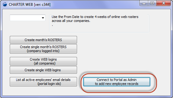 web interface